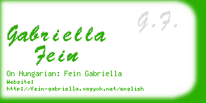 gabriella fein business card